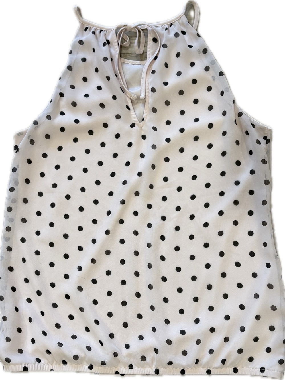Express Polka Dot Halter Top Blush Pink Size Small Like New - Picture 5 of 5